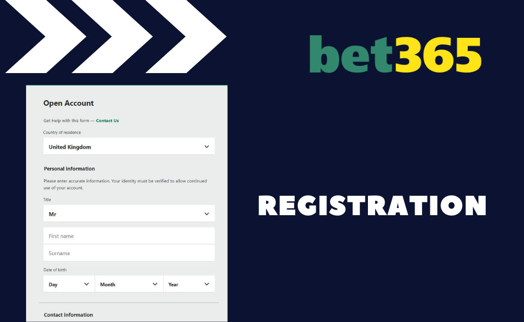 registration and verification process at Bet365